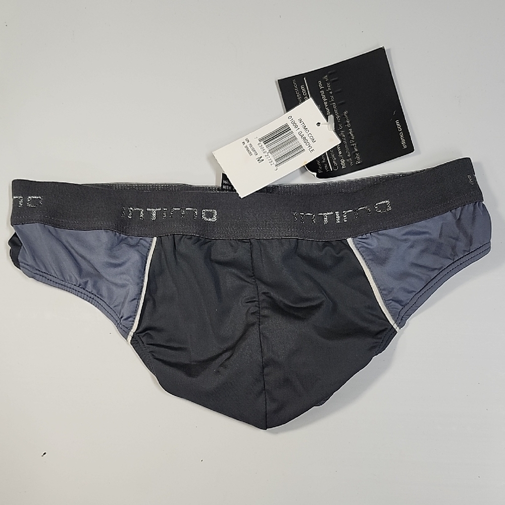 Intimo Charcoal and Black Men's Briefs 010091 Gargoyle